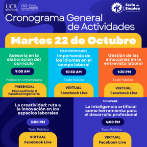 Cronograma Martes 22